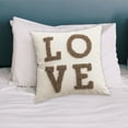 thumbnail image 2 of Valentine's Day Embroidered Throw Pillow Cover - 17.71x17.71 Inch Decorative White Pillow Case with Stay Cozy or Love Message, Boho Style for Couch Sofa Bed Living Room Bedroom Decor (2Pcs), 2 of 9