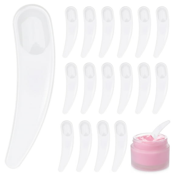 Yardwe Facial Cream Spoon Makeup White Pp Plastic 50 Pcs