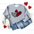 thumbnail image 3 of Buffalo Plaid Hearts | Sweatshirt, 3 of 4