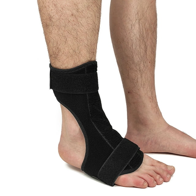 Graflsoa Universal Foot Drop Brace for Ankle Support, Single Unit, Sponge Material, Black, Foot Arch Corrector for Inversion/Eversion, Lightweight Foot Orthosis