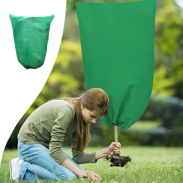 Large Plant Covers Freeze Protection 47.24 H X39.37 W 2.1oz Frost Cloth Blankets for Outdoor Plant with Zipper Drawstring Reusable Covering for Shrubs Palm Citrus Trees Potted Plants in Winter Walmart...
