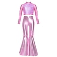 thumbnail image 3 of Haitryli Girls' Sequin Dance Clothes Set Hip Hop Jazz Modern Dancing Outfits Theme Party Dancewear Recital Suit Pink 6, 3 of 7