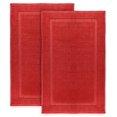 thumbnail image 1 of Beauty Threadz Cotton Banded Bath Mats, Red, [Not a Bathroom Rug], 21 x 34 Inches, 100% Ring Spun Cotton - Highly Absorbent and Machine Washable Shower Bathroom Floor Mat (Pack of 2), 1 of 7
