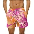 thumbnail image 2 of Miqool Mens Swim Trunks with Pockets, Quick Dry Swim Shorts Hawaiian Tropical Print Summer Holiday Beach Board Shorts Swimwear Bathing Suits, 2 of 6