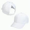 thumbnail image 3 of KPOPLK Kids Baseball Hat Visor Little Girl Sun Protection Hat Ponytail Hole Sun Hat Beach Sun Hat for Children(2-8 Years,White), 3 of 6