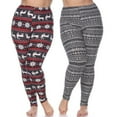 thumbnail image 4 of White Mark Women's Pack of 2 Plus Size Leggings, 4 of 5