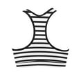 thumbnail image 4 of Women's Sports Bra Bikini Tops Racerback Swim Top Neck Bathing Suits Top Padded Crop Tops Swimsuit Racerback Design Wide Shoulder Straps, 4 of 4