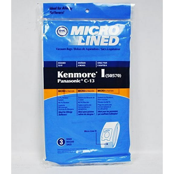 Compatible with Kenmore DVC 50570 Micorlined Paper Vacuum Bags 3 Pack