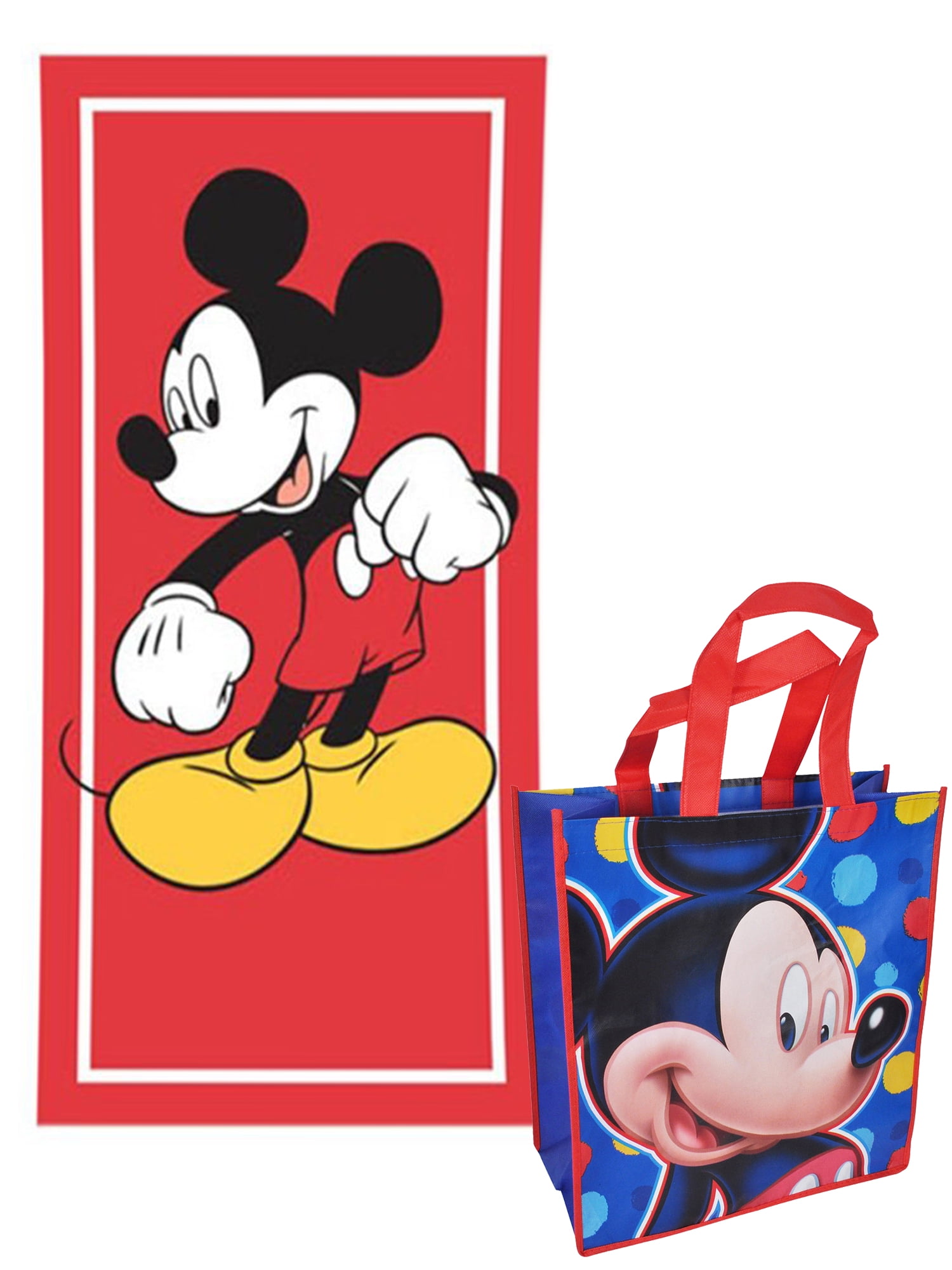 Kids Mickey Mouse Beach Towel 58x28 Red