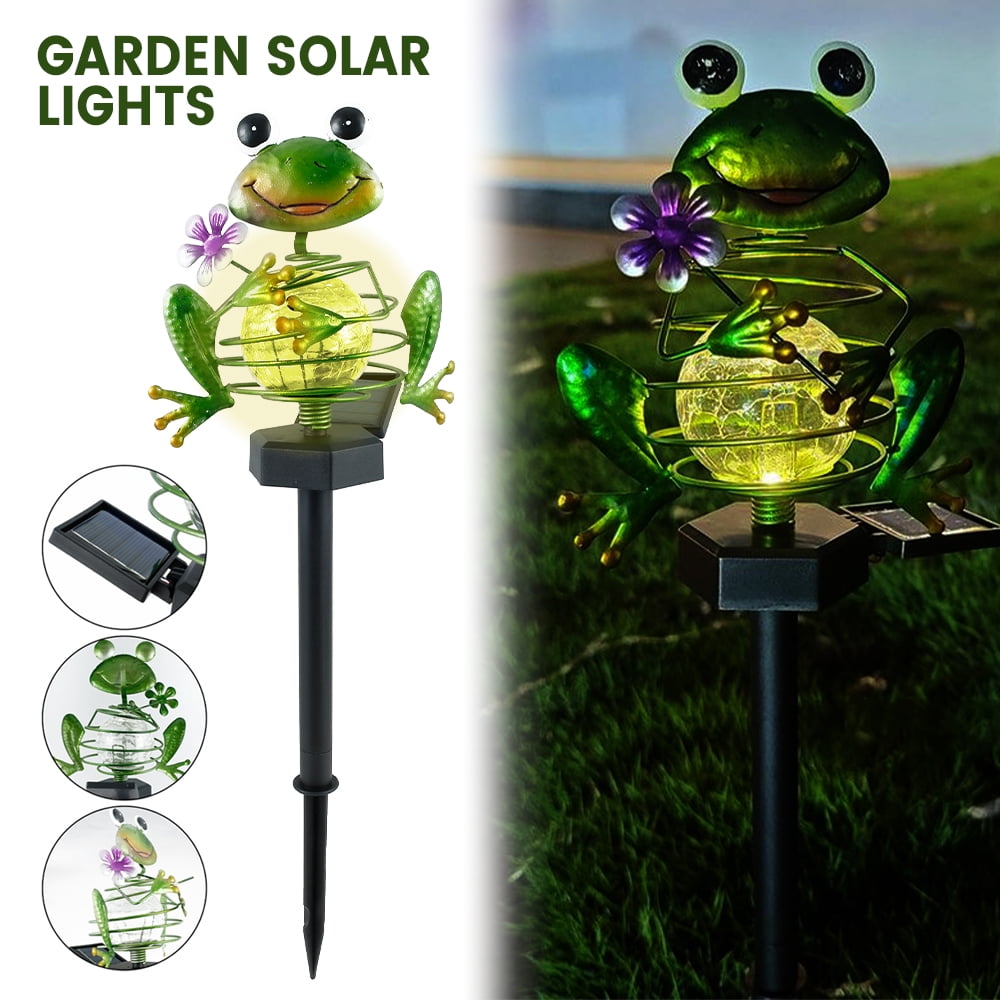 frog solar stake light