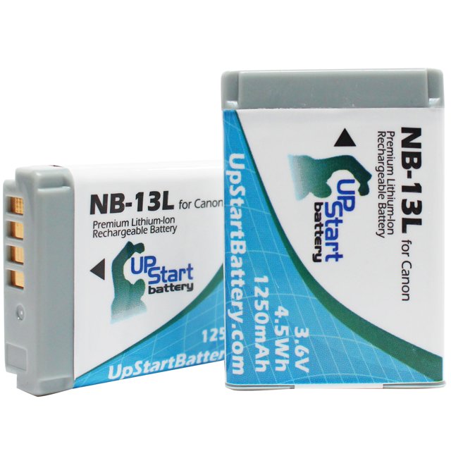 2x Pack - Canon NB-13L Battery Replacement - For Canon NB-13L Digital Camera Battery (1250mAh, 3.6V, Lithium-Ion)
