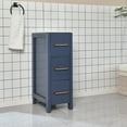 thumbnail image 3 of Vanity Art 12 Inch Bathroom Cabinet 3 Dove-Tailed Drawers with Engineered Marble Top Side Storage Organizer Freestanding Single Vanity Small Nightstand Bedroom/Bathroom/Entryway VA3112B, 3 of 5