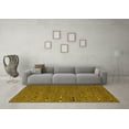 thumbnail image 3 of Ahgly Company Machine Washable Indoor Round Abstract Yellow Modern Area Rugs, 8' Round, 3 of 4