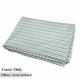 thumbnail image 5 of Chevron Floor Pillow Lounger Cover, Chevron Pattern Geometric Wavy Zigzag Herringbone Stripes Illustration, Nap Mat Printed Fabric Case for 5 Pillows, 88" x 27", Seafoam Grey White, by Ambesonne, 5 of 5
