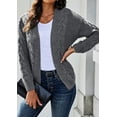 thumbnail image 1 of Women's Chunky Wide Long Sleeve Knit Cardigan, 1 of 9