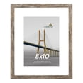 thumbnail image 3 of Scholartree 5 PACK 8x10 Tabletop Picture Frame, Display Photos 5x7 with Mat or 8x10 Without Mat, Brown Oak, 3 of 6