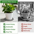 thumbnail image 3 of Naler 2 Pack Plant Saucers, 8 Inch Flower Pot Saucers Plant Trays for Pots Instant Dry Diatomaceous Earth Round Plant Drip Trays for Indoors Keeping Counter and Floors Dry and Clean, 3 of 8