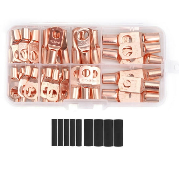 Battery Cable Lugs,60Pcs Copper Wire Lugs Battery Lug Copper Wire Lugs Built to Last