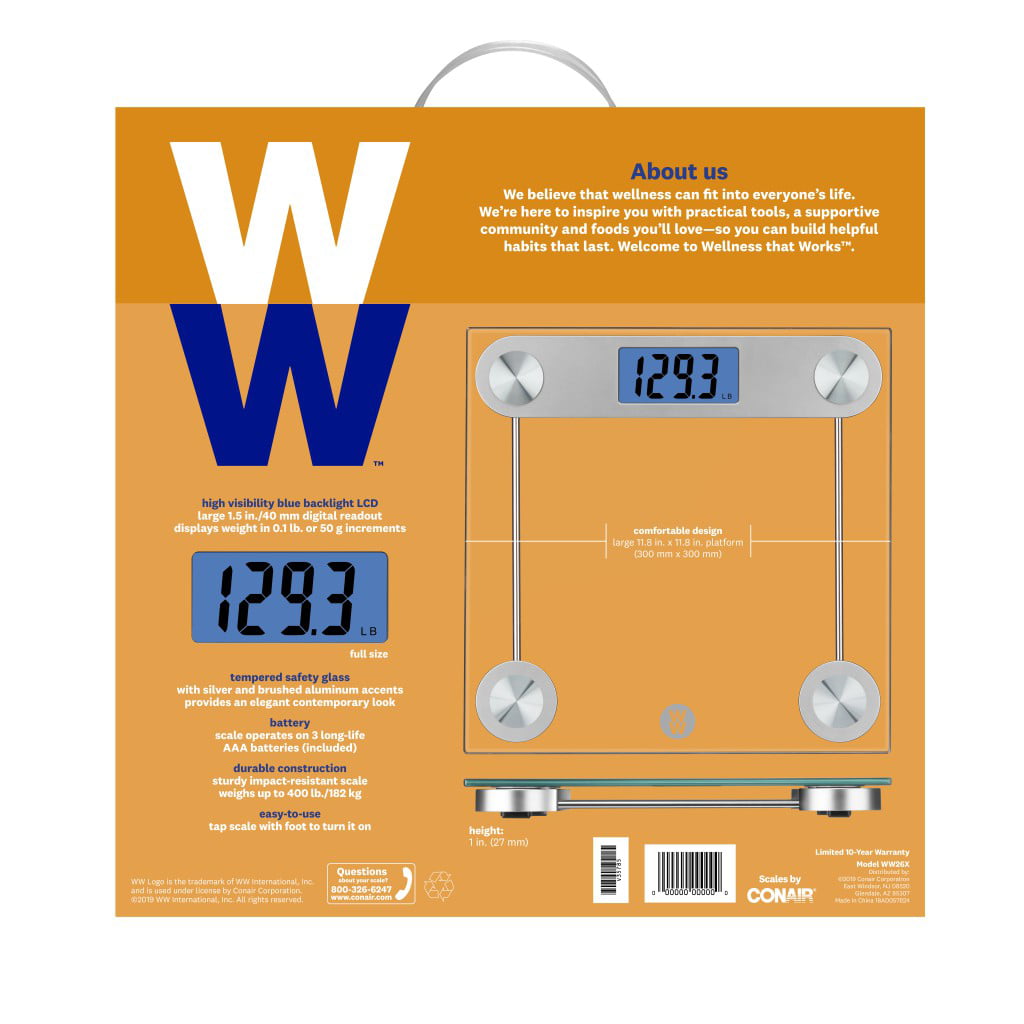 Weight Watchers By Conair Digital Precision Bmi Scale Black (ww346), Bathroom  Scales
