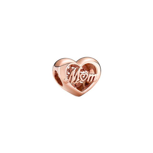 Colgante de cuentas con forma de corazón para mujer, compatible con pulseras y collares europeos, regalos de Navidad para familiares, amantes y amigos