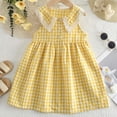 thumbnail image 2 of Kids Dresses Kid Floral Cotton Girls Dresses Summer Girl Clothes,Yellow, 2 of 6