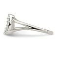 thumbnail image 3 of Sterling Silver Polished CZ Horseshoe Ring, 3 of 6