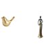 thumbnail image 1 of Estatua de animales con pájaros dorados, decoración moderna para el hogar, escultura decorativa para escritorio, oficina, repisa, sala de estar, regal, 1 of 8