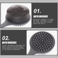 thumbnail image 3 of Soft Silicone Back Scrubber Shower Bath Body Brush with a Long Handle Fit for All Skin Grey, 3 of 8
