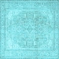 thumbnail image 1 of Ahgly Company Indoor Square Persian Light Blue Traditional Area Rugs, 7' Square, 1 of 4