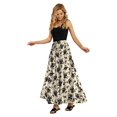 thumbnail image 6 of Women'S Flowy Maxi Skirt Summer Pleated High Waisted Casual Long Skirts with Pockets Leaf Flower XL, 6 of 8