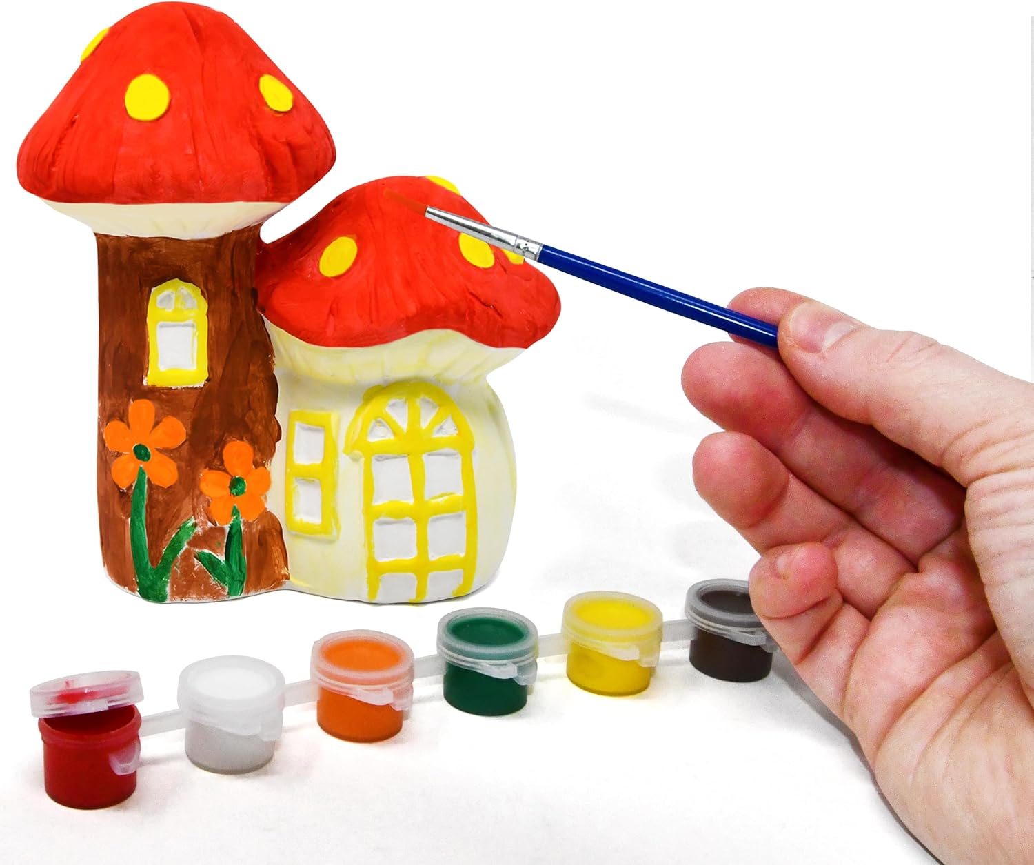 Gift Boutique Set of 4 Paint Your Own Mini Fairy Garden House Gnome Statue