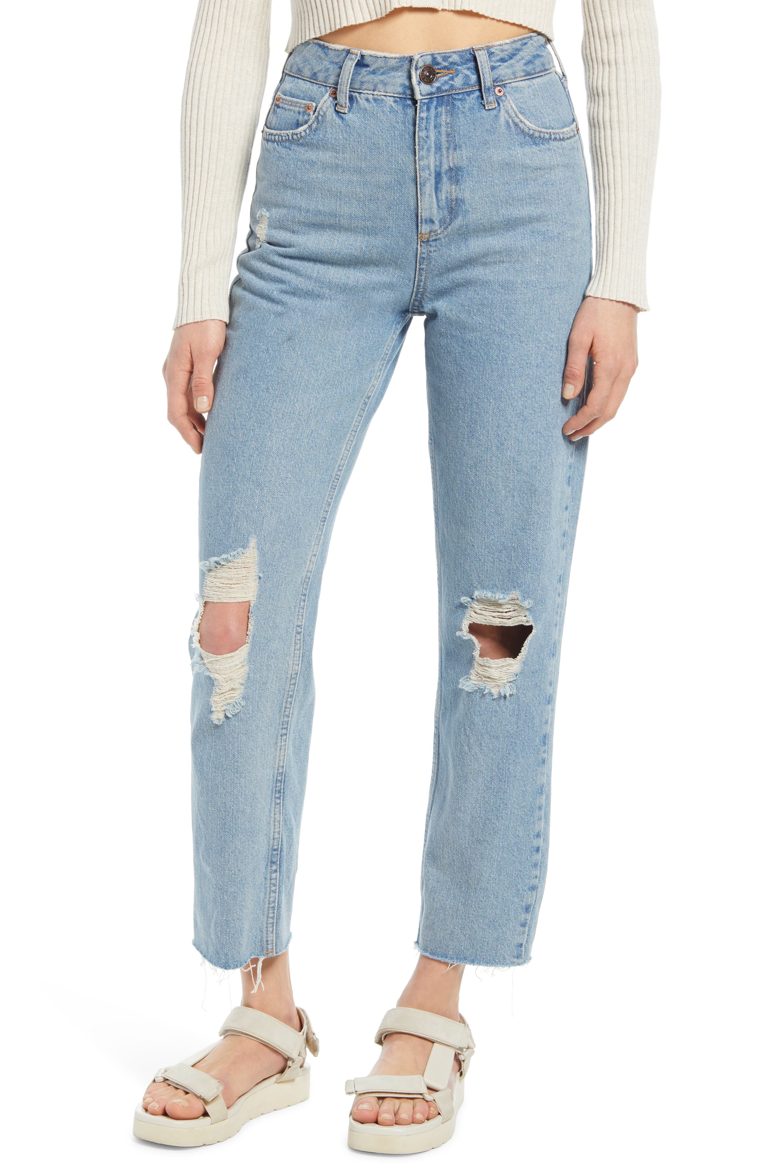 stang impuls Martyr Women's Bdg Urban Outfitters Pax Ripped High Waist Jeans, Size 28 x 32 -  Blue - Walmart.com