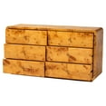 thumbnail image 2 of bali & pari Netra Natural Real Burl Wood 6-Drawer Dresser, 2 of 11