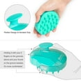 thumbnail image 2 of Paquete de 2 cepillos de champú para masaje del cuero cabelludo – Cepillo mejorado para el cuero cabelludo húmedo y seco con cerdas de silicona suave para eliminar la caspa, herramienta para el, 2 of 7