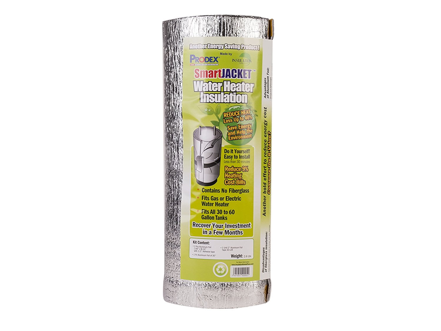 SmartJacket Water Heater Blanket Insulation Cover KIT 30 to 80 Gallon