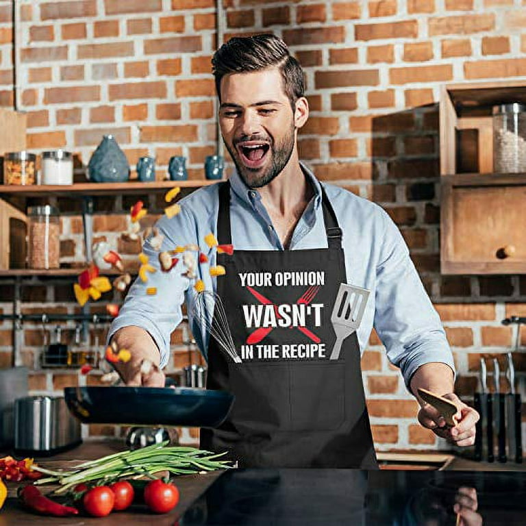 ALLER HOME&KITCHEN Funny Apron for Men, 2 Large Pockets One Size