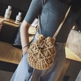 thumbnail image 3 of LNGOOR Handmades Knitting Bags For Wonmen Fashion Cotton Thread Bucket Bag With Drawstring Portable Shoulder Bag Summer Beach Purses, 3 of 7