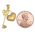 thumbnail image 2 of 14K Yellow Gold Two Tone Heart Locket with Key Pendant, 2 of 4