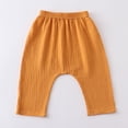 thumbnail image 2 of UngA Toddler Boys Girls Basic Cotton Linen Cropped Harem Pants Little Kids Summer Casual Loose Bloomers Ankle Pants (Yellow,1-2 Years), 2 of 7