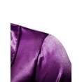 thumbnail image 3 of Inevnen Satin Ruffle Shirt for Men Slim Fit Long Sleeve Tuxedo Dress Shirts/Prom Performing Shirts, 3 of 8