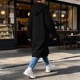 thumbnail image 7 of Perfectbot Women's Full Zip Maxi Length Hooded Sweatshirt Coat, Oversized Drop Shoulder Long Hoodie Duster Jacket, 7 of 7