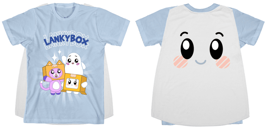 Lanky Box Boys Costume Cape Short Sleeve T-Shirt, Sizes XS-2XL