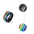 thumbnail image 4 of Bague LGBT Arc-en-Ciel en Émail Inoxydable Bague Lesbienne Gay, 4 of 6