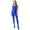 Blue, variant on Womens Oil Sleeveless Bodycon Jumpsuit Sheer Full Body Sport Bodysuit Bodystocking Tight Swimsuit Fluorescent Green M