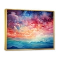 thumbnail image 2 of Designart "Celestial Mirage Colorful Sky Photo III" Landscapes Floater Framed Wall Art Living Room, 2 of 7