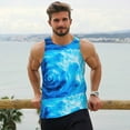 thumbnail image 6 of Daiia Blue Shell Printed Men's Quick Dry Fit Muscle Tank Top Slim-Fit Tank Workout Tank Top Lightweight Sports Tank Top-Medium, 6 of 7