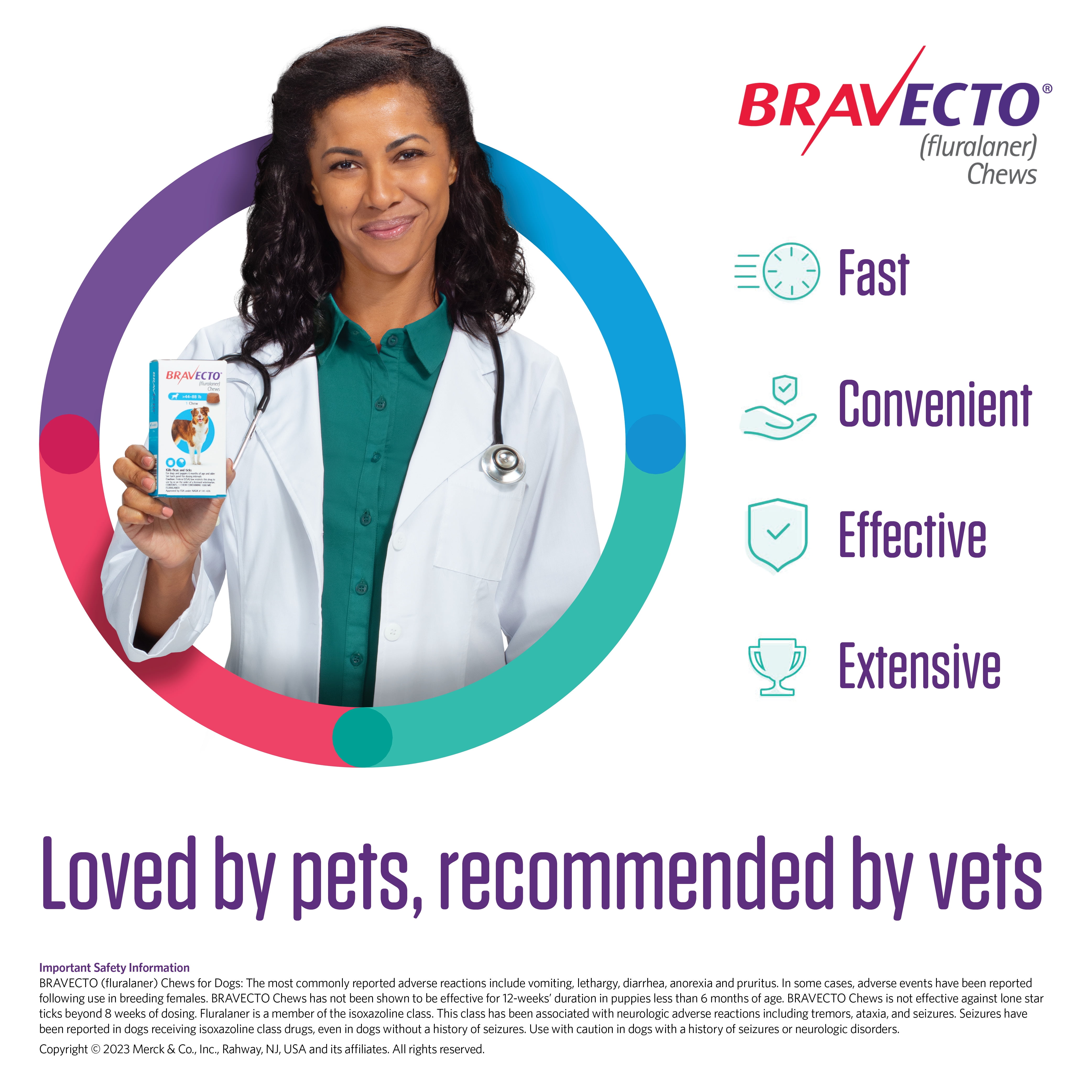 Bravecto Flea and Tick Chews for Dogs, 44-88 lbs, (Blue Box)