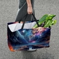 thumbnail image 7 of Galactic Space Large Capacity Reusable Foldable Oxford Cloth Grocery Bags: Multifunctional Storage and Easter Basket, 7 of 7