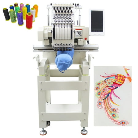 12 Needles Embroidery Machine Single Head Automatic 210MM*450MM 110V-220V Universal