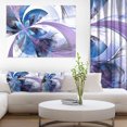 thumbnail image 1 of Symmetrical Fractal Flower in Blue - Floral Canvas Art Print, 1 of 3